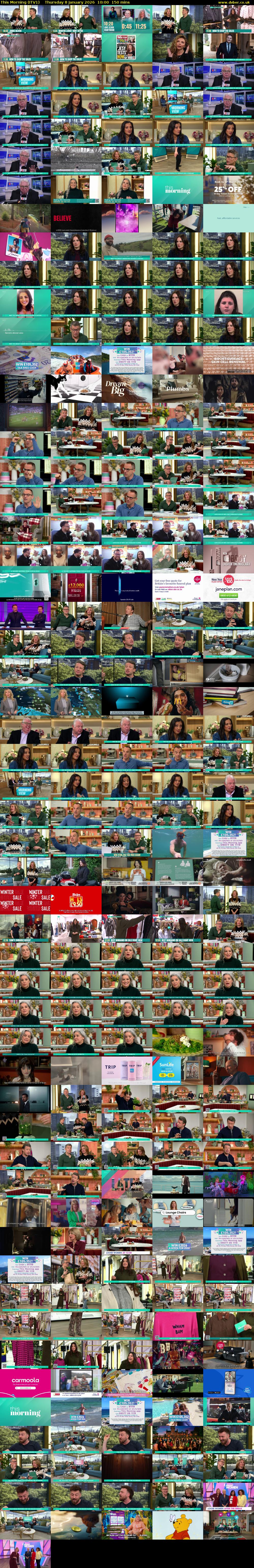 This Morning (ITV1) Thursday 8 January 2026 10:00 - 12:30