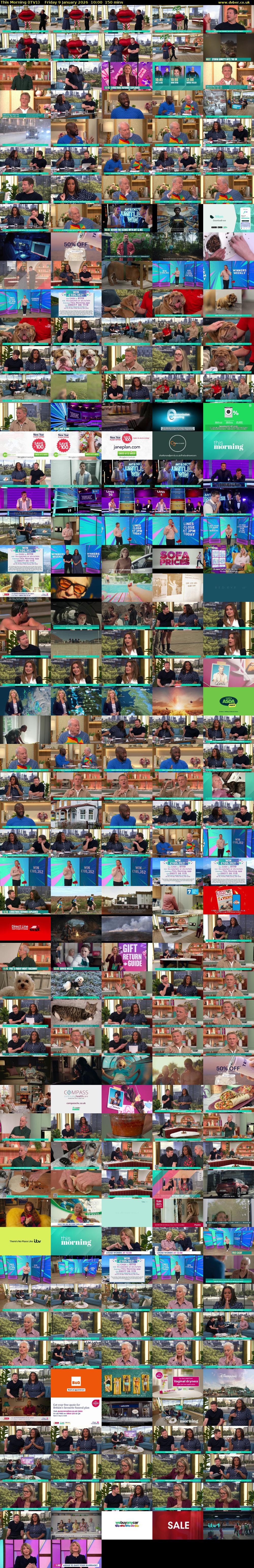 This Morning (ITV1) Friday 9 January 2026 10:00 - 12:30