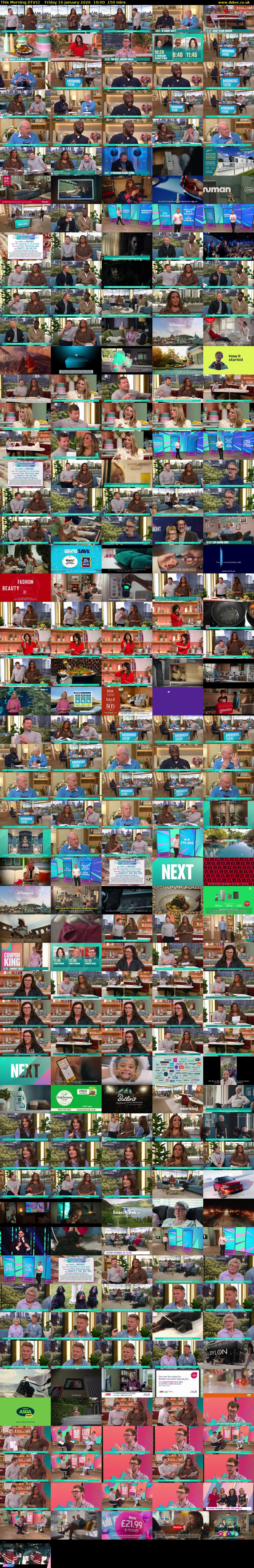 This Morning (ITV1) Friday 16 January 2026 10:00 - 12:30