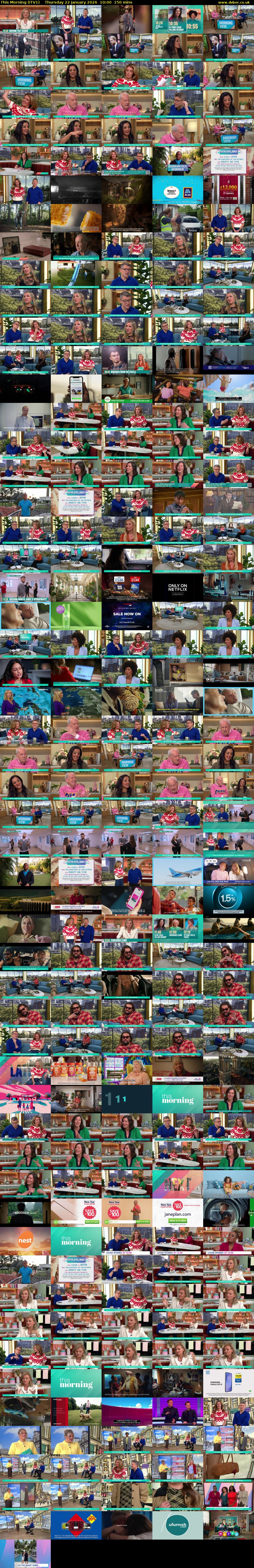 This Morning (ITV1) Thursday 22 January 2026 10:00 - 12:30