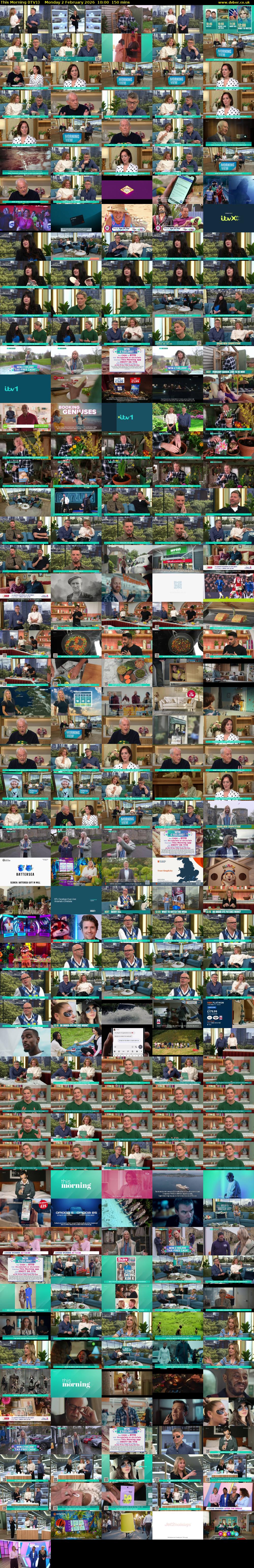 This Morning (ITV1) Monday 2 February 2026 10:00 - 12:30