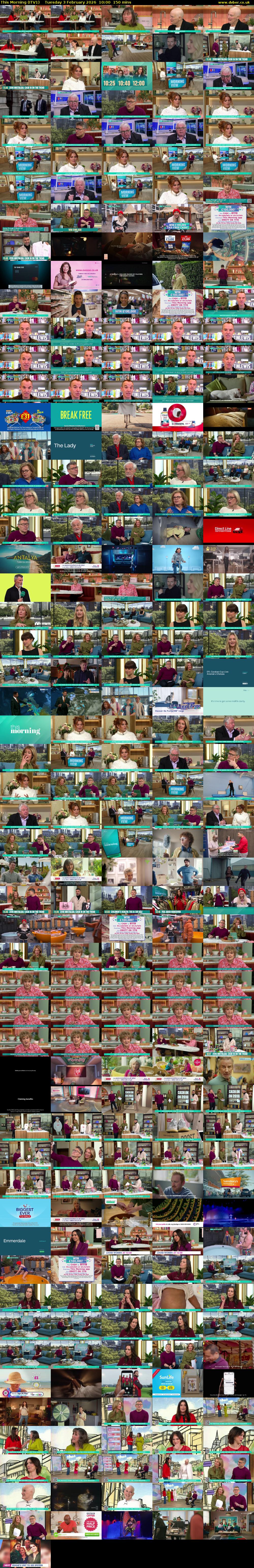 This Morning (ITV1) Tuesday 3 February 2026 10:00 - 12:30