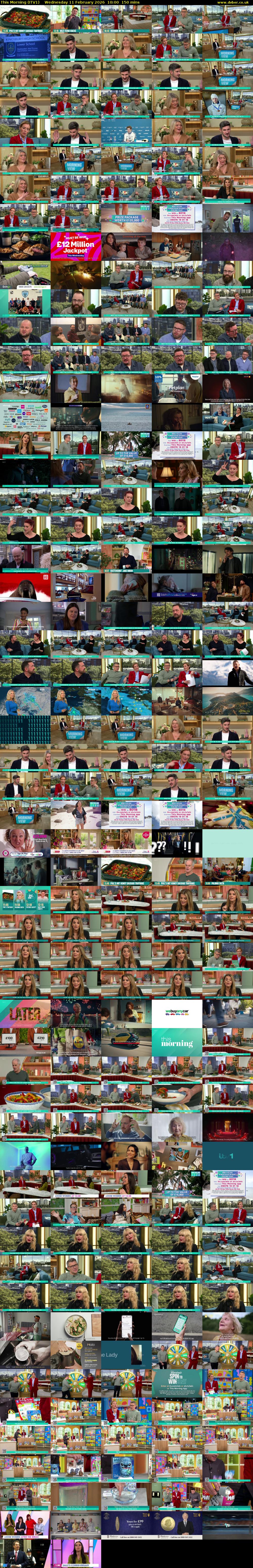 This Morning (ITV1) Wednesday 11 February 2026 10:00 - 12:30