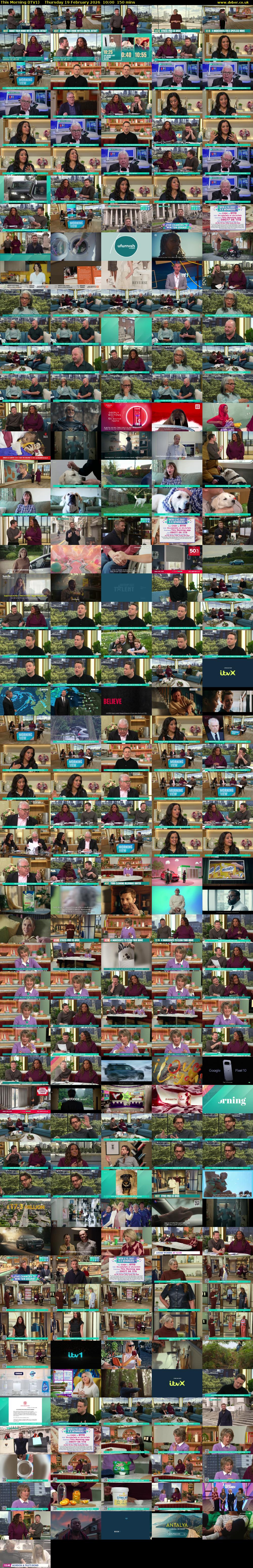 This Morning (ITV1) Thursday 19 February 2026 10:00 - 12:30