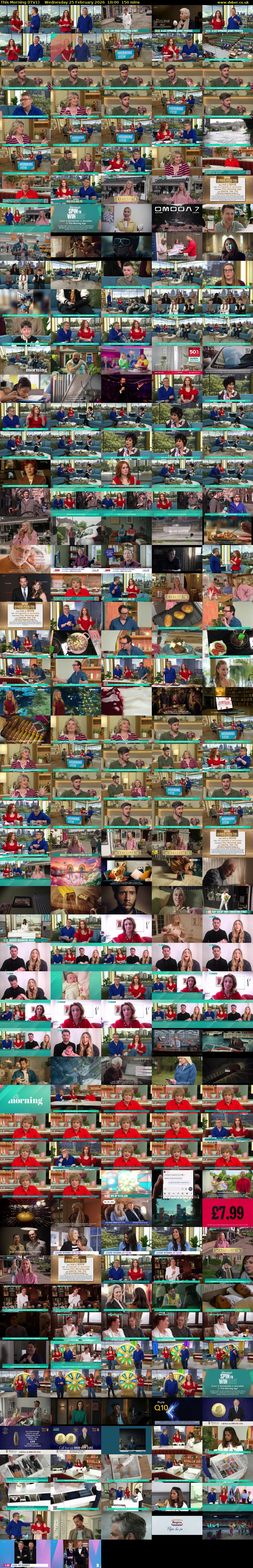 This Morning (ITV1) Wednesday 25 February 2026 10:00 - 12:30