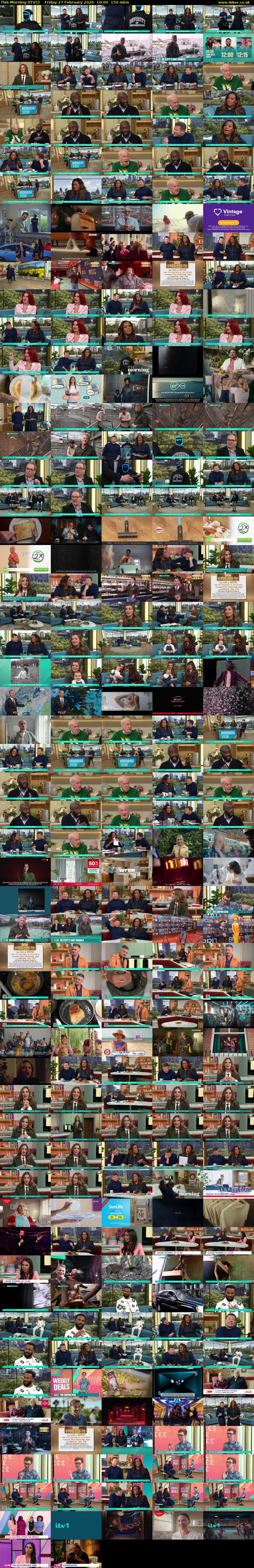 This Morning (ITV1) Friday 27 February 2026 10:00 - 12:30