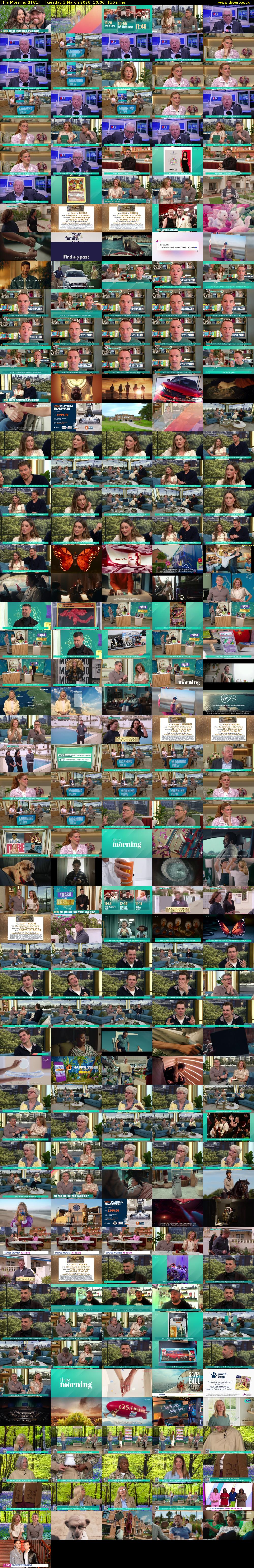 This Morning (ITV1) Tuesday 3 March 2026 10:00 - 12:30