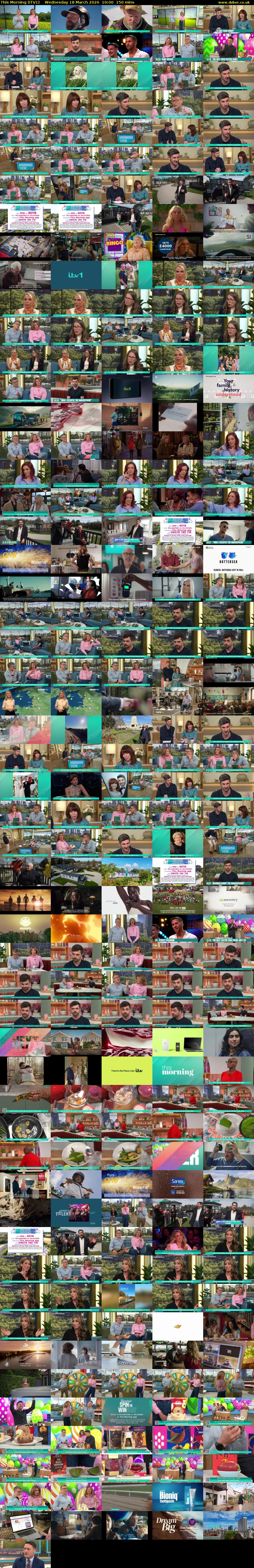 This Morning (ITV1) Wednesday 18 March 2026 10:00 - 12:30