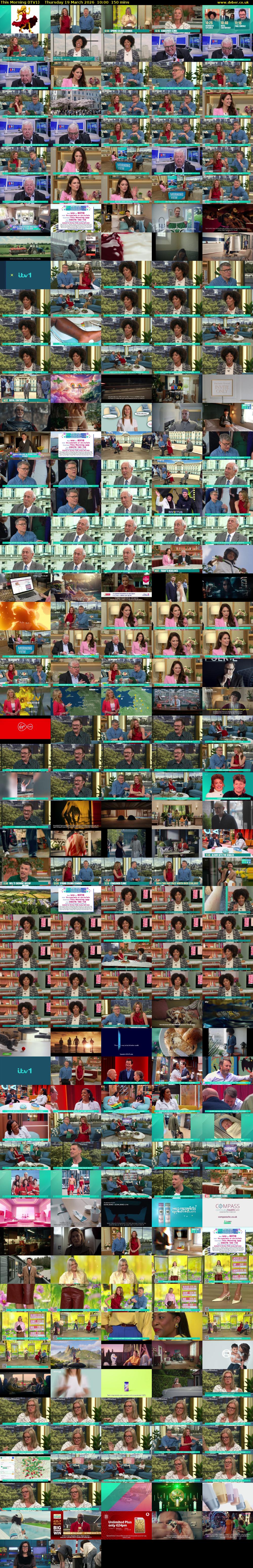 This Morning (ITV1) Thursday 19 March 2026 10:00 - 12:30