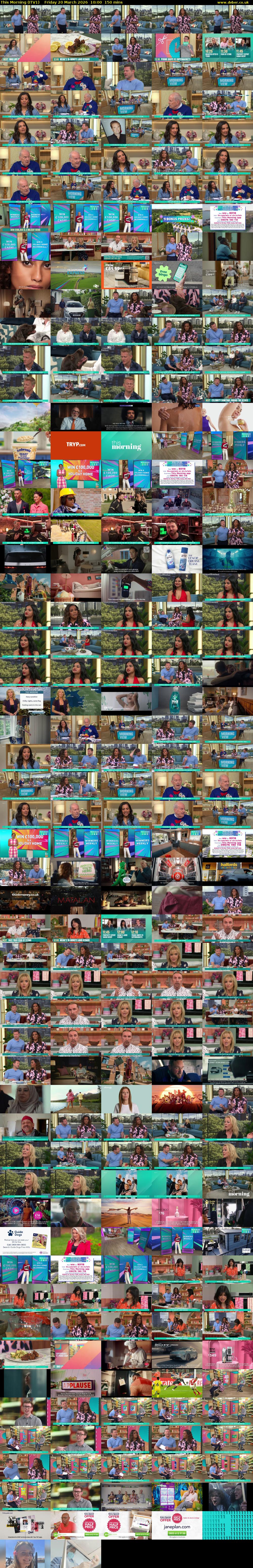 This Morning (ITV1) Friday 20 March 2026 10:00 - 12:30