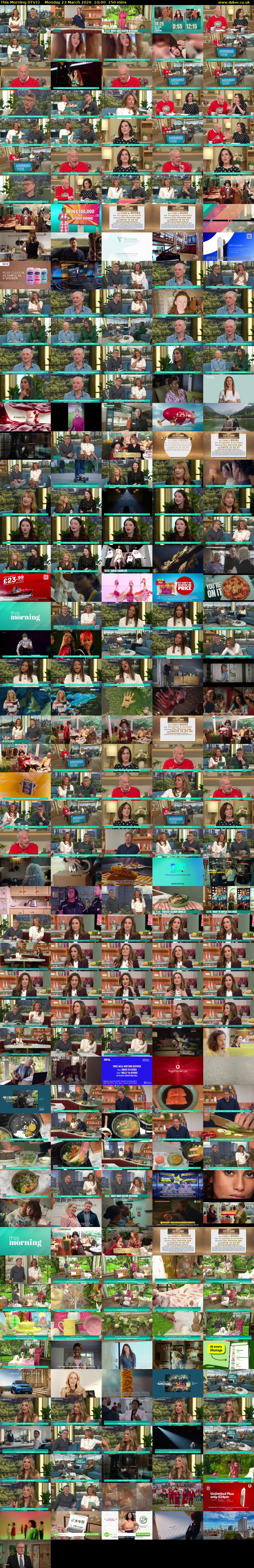 This Morning (ITV1) Monday 23 March 2026 10:00 - 12:30