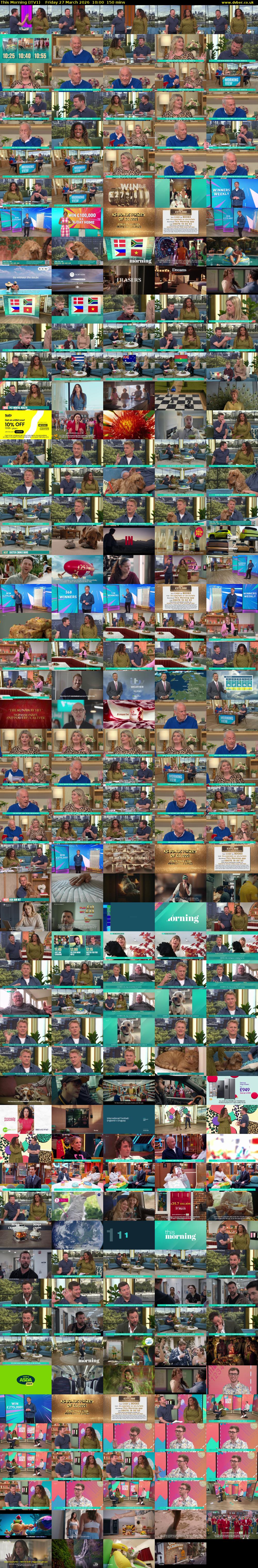 This Morning (ITV1) Friday 27 March 2026 10:00 - 12:30