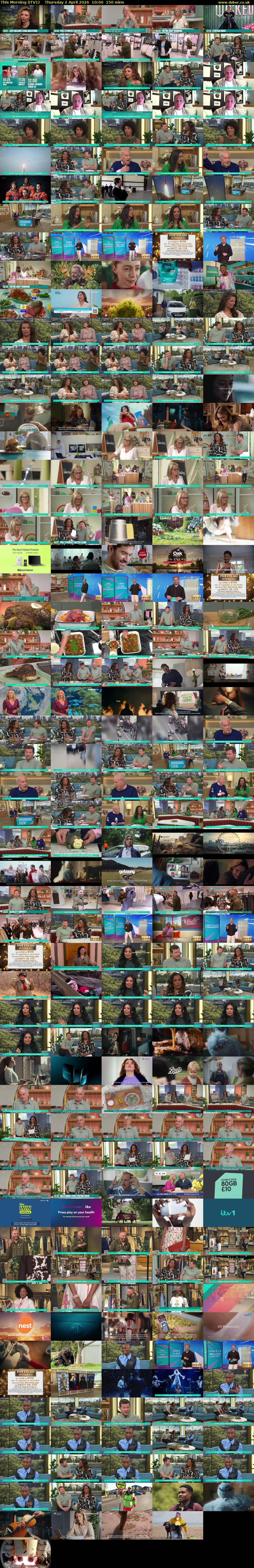 This Morning (ITV1) Thursday 2 April 2026 10:00 - 12:30