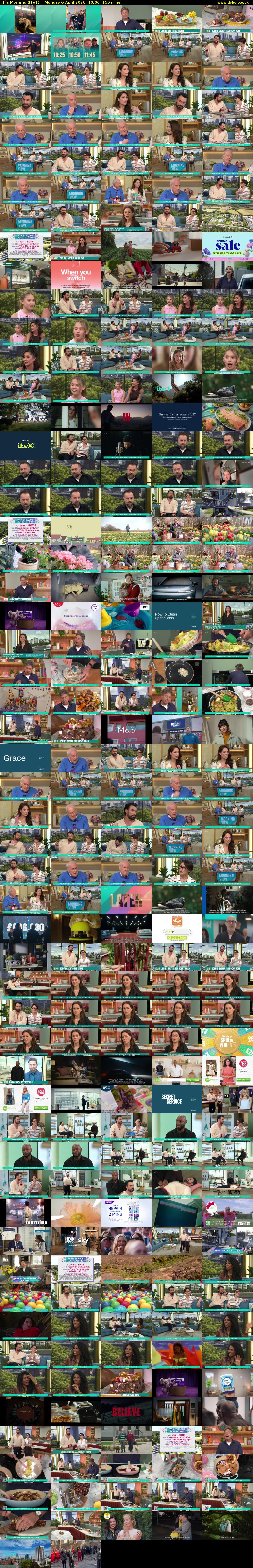 This Morning (ITV1) Monday 6 April 2026 10:00 - 12:30