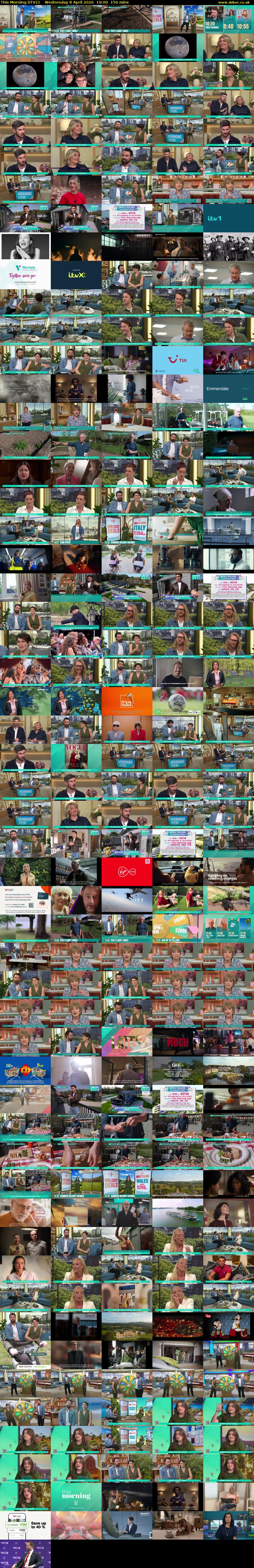 This Morning (ITV1) Wednesday 8 April 2026 10:00 - 12:30