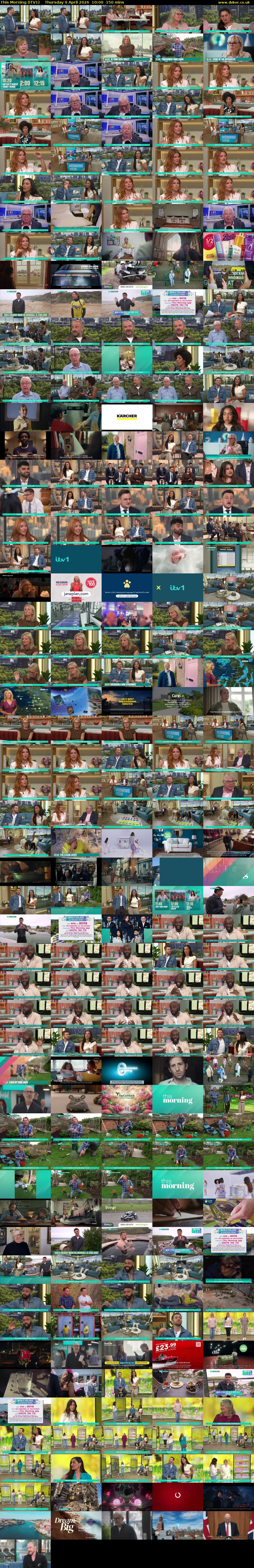 This Morning (ITV1) Thursday 9 April 2026 10:00 - 12:30