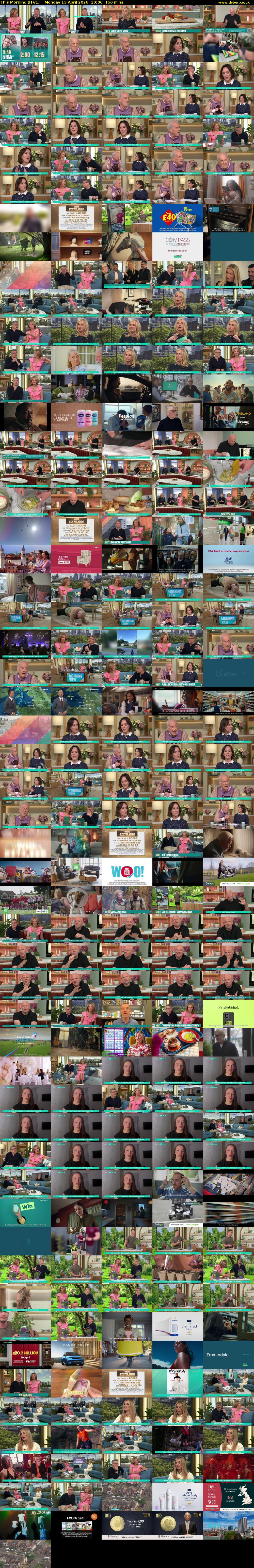 This Morning (ITV1) Monday 13 April 2026 10:00 - 12:30