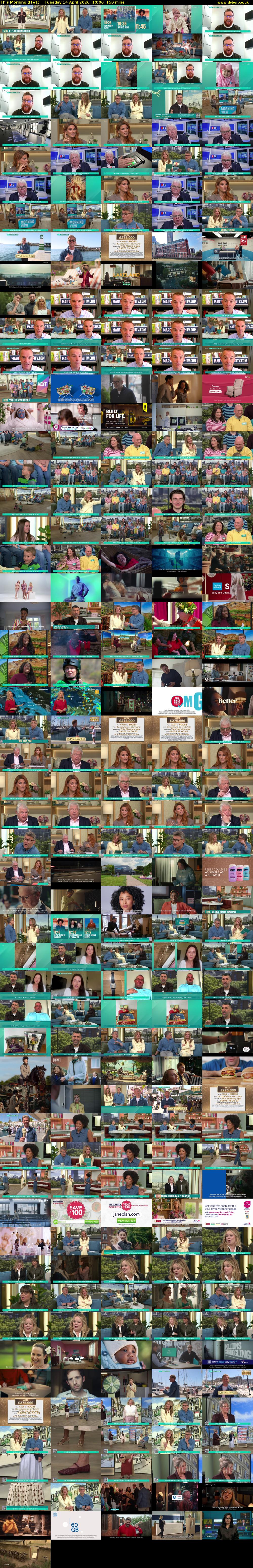This Morning (ITV1) Tuesday 14 April 2026 10:00 - 12:30