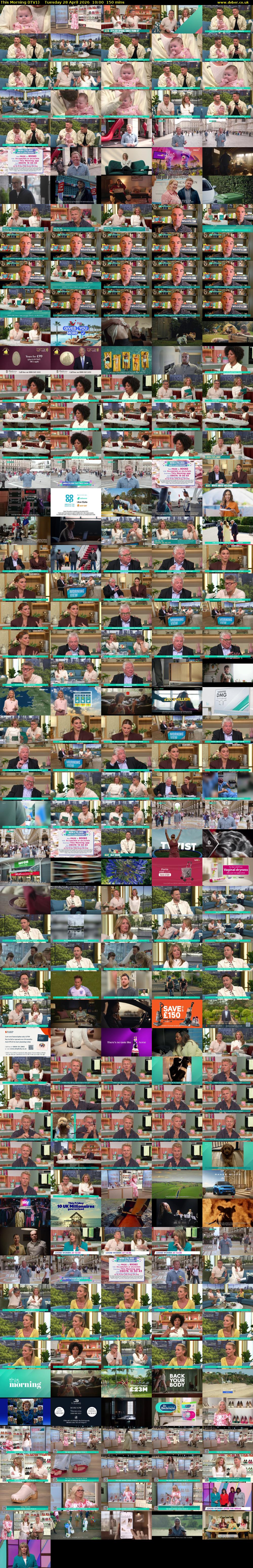 This Morning (ITV1) Tuesday 28 April 2026 10:00 - 12:30