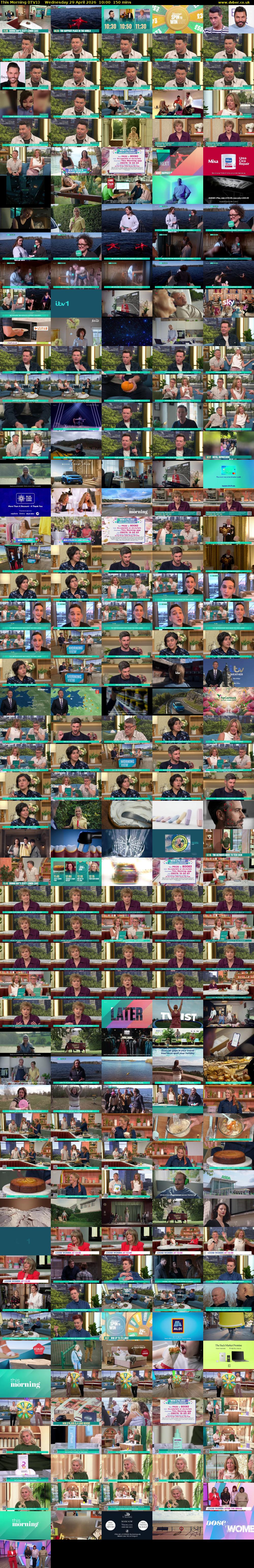 This Morning (ITV1) Wednesday 29 April 2026 10:00 - 12:30