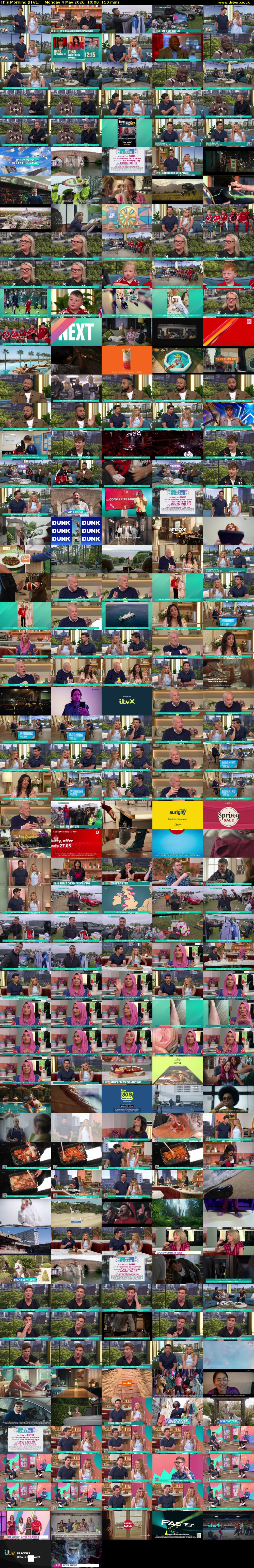 This Morning (ITV1) Monday 4 May 2026 10:00 - 12:30