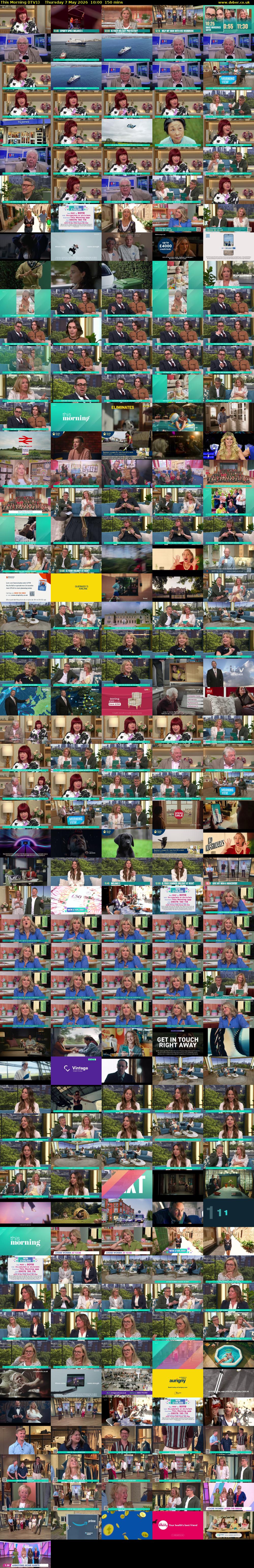 This Morning (ITV1) Thursday 7 May 2026 10:00 - 12:30