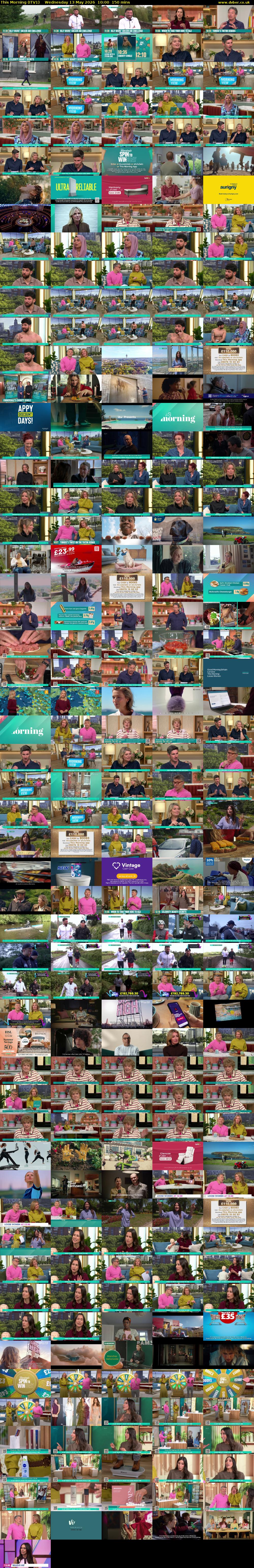 This Morning (ITV1) Wednesday 13 May 2026 10:00 - 12:30
