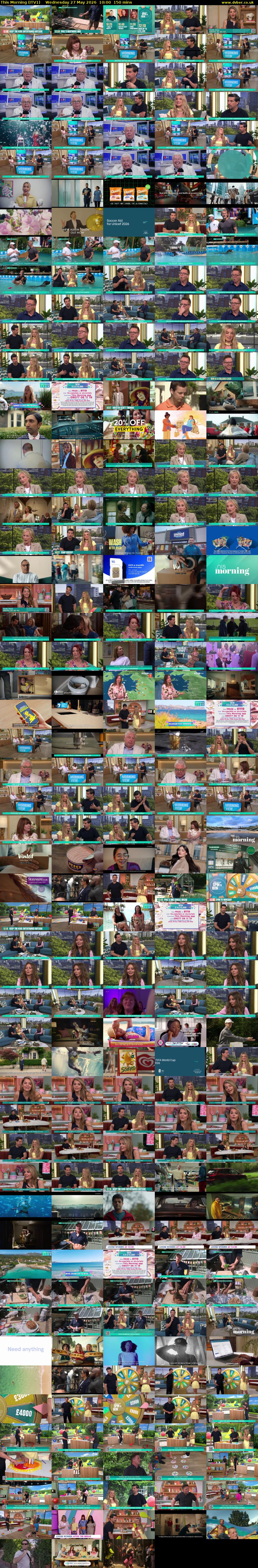This Morning (ITV1) Wednesday 27 May 2026 10:00 - 12:30