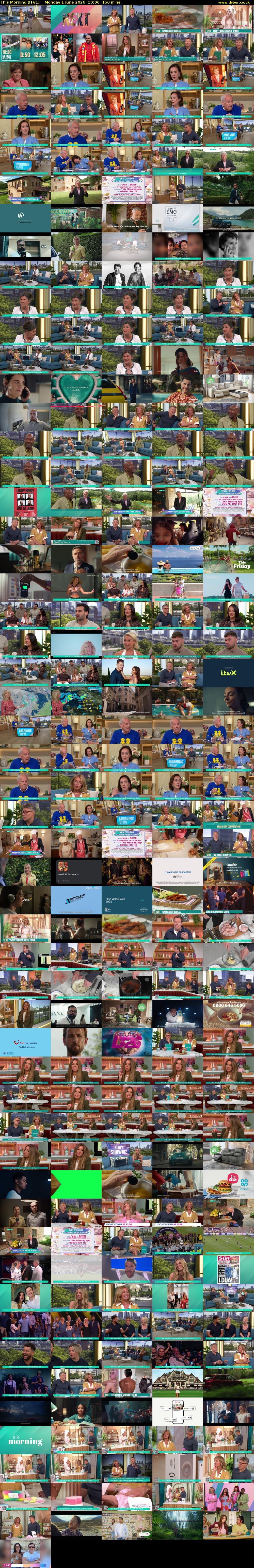 This Morning (ITV1) Monday 1 June 2026 10:00 - 12:30