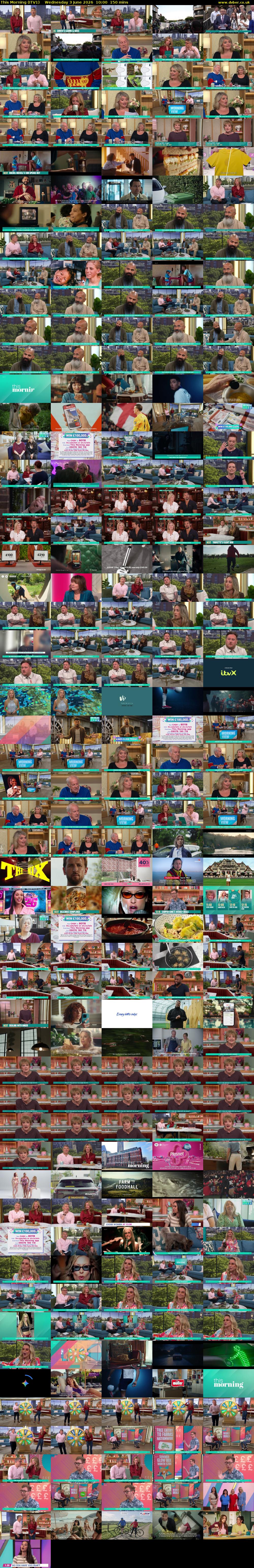 This Morning (ITV1) Wednesday 3 June 2026 10:00 - 12:30