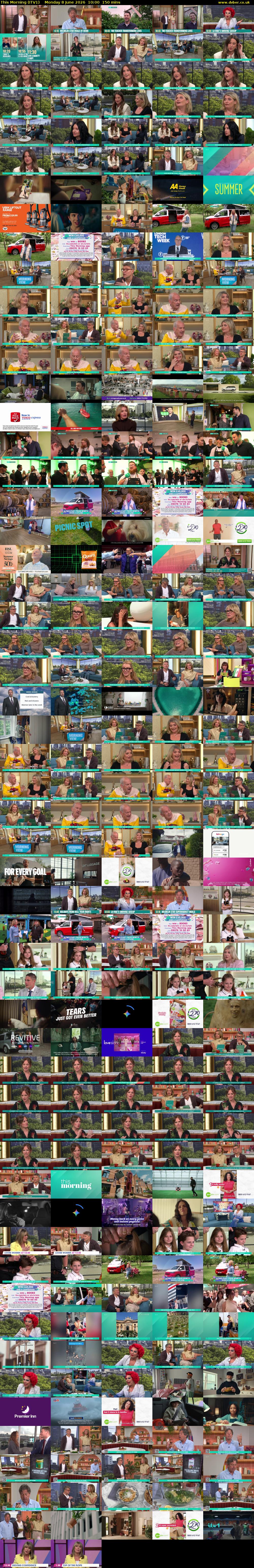This Morning (ITV1) Monday 8 June 2026 10:00 - 12:30