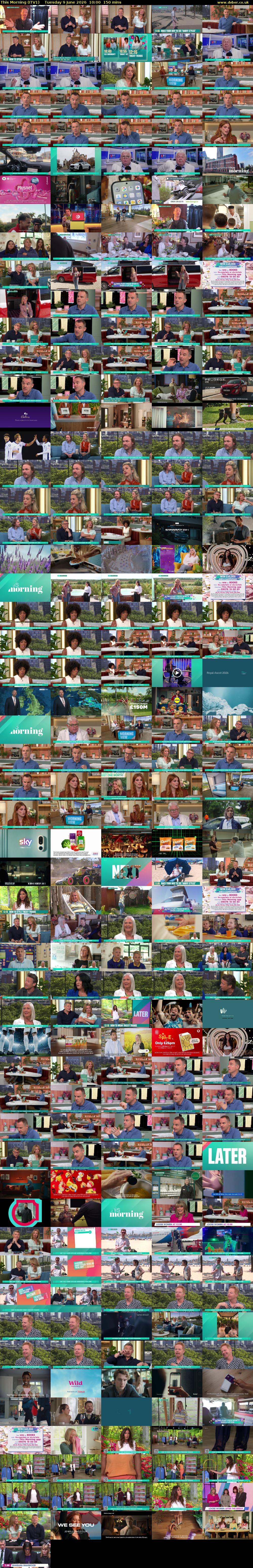 This Morning (ITV1) Tuesday 9 June 2026 10:00 - 12:30