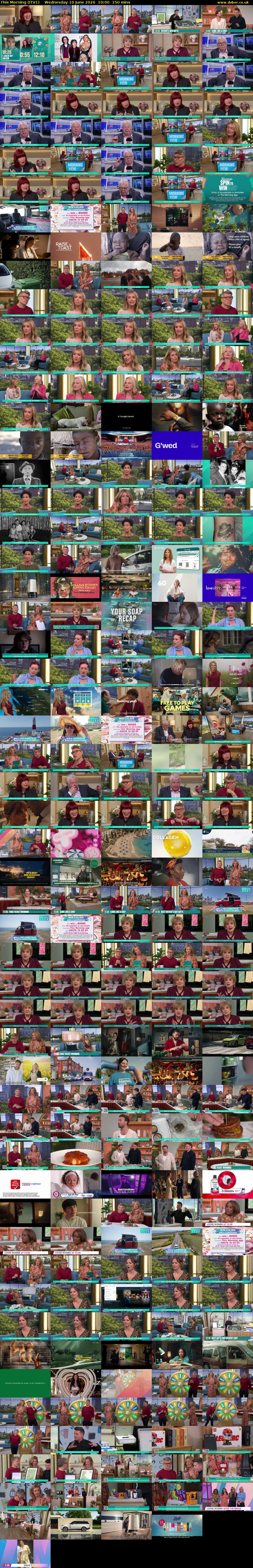 This Morning (ITV1) Wednesday 10 June 2026 10:00 - 12:30
