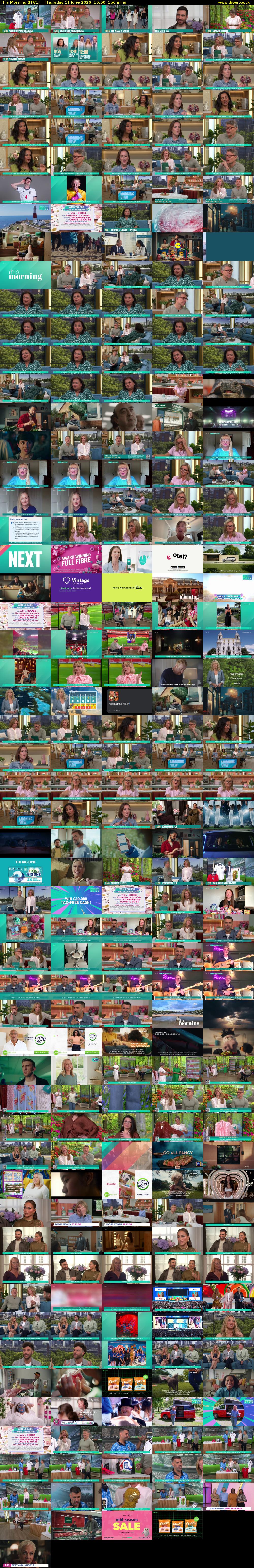 This Morning (ITV1) Thursday 11 June 2026 10:00 - 12:30