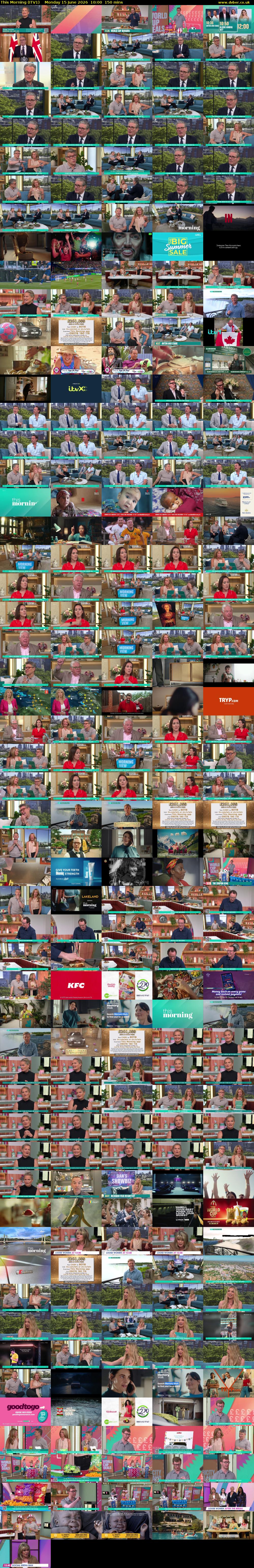 This Morning (ITV1) Monday 15 June 2026 10:00 - 12:30