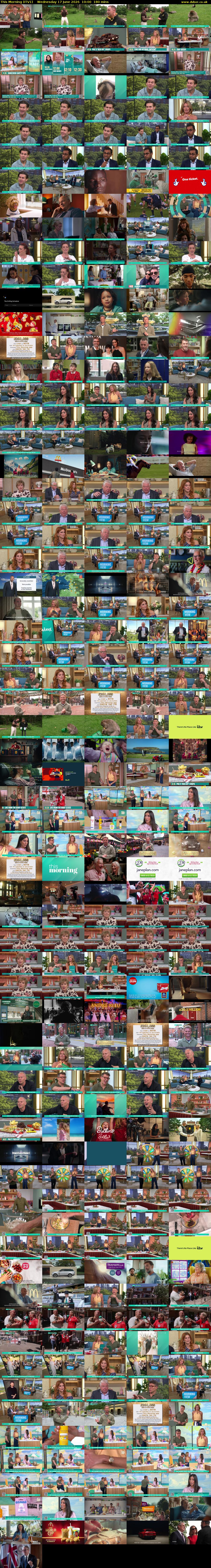 This Morning (ITV1) Wednesday 17 June 2026 10:00 - 13:00
