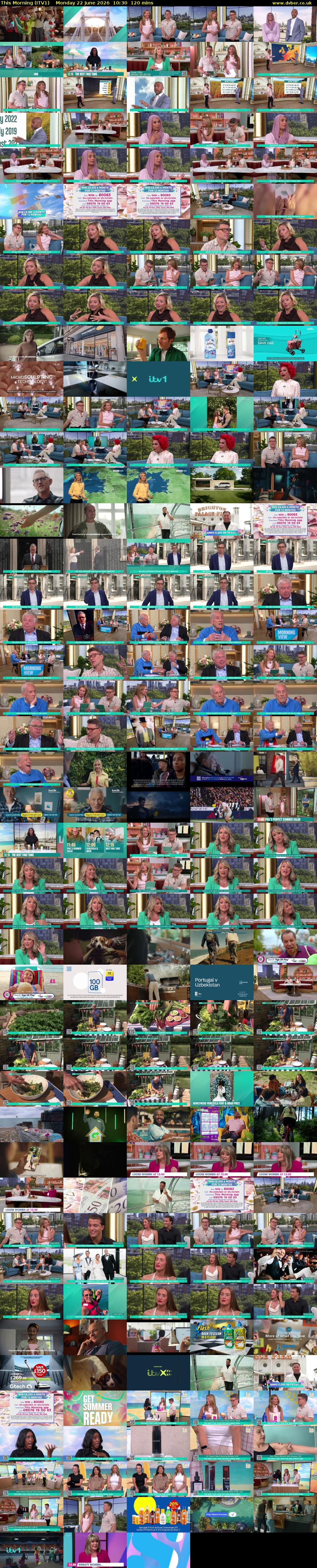 This Morning (ITV1) Monday 22 June 2026 10:30 - 12:30