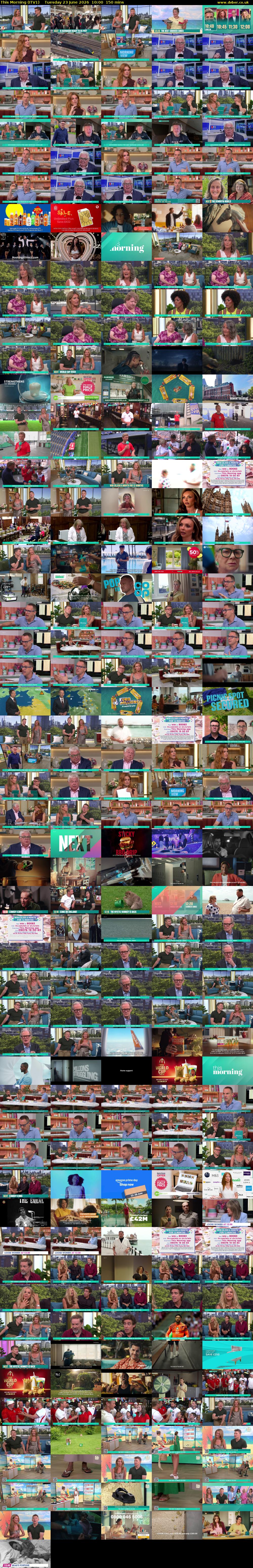 This Morning (ITV1) Tuesday 23 June 2026 10:00 - 12:30