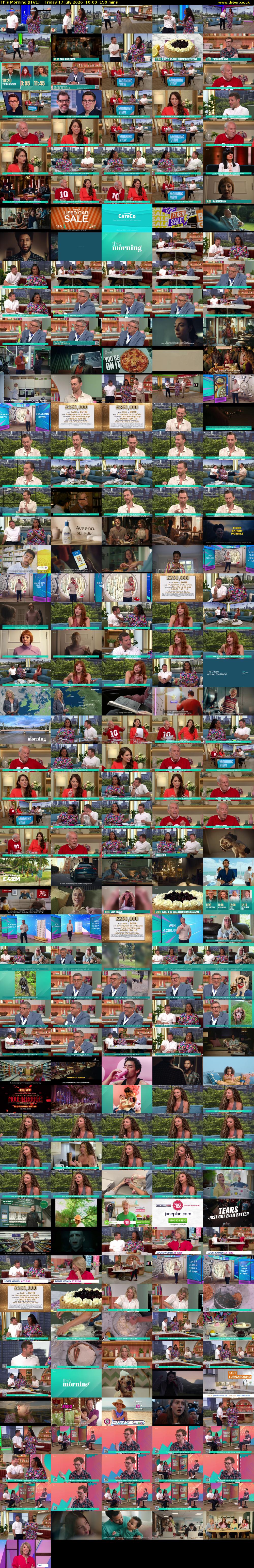This Morning (ITV1) Friday 17 July 2026 10:00 - 12:30
