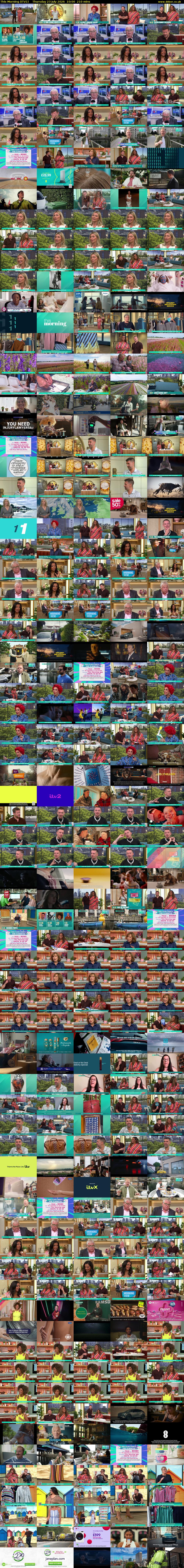 This Morning (ITV1) Thursday 23 July 2026 10:00 - 13:30