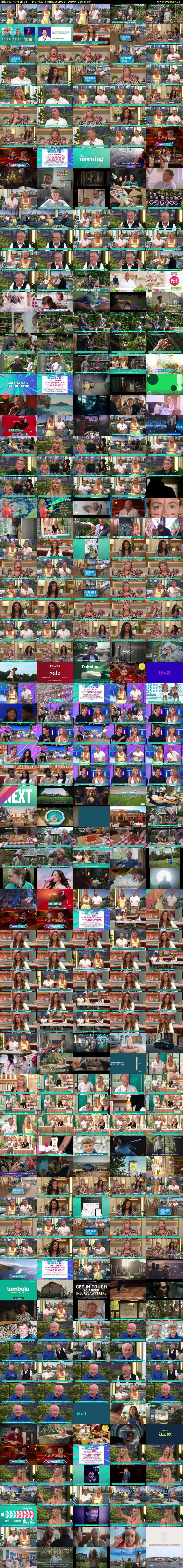 This Morning (ITV1) Monday 3 August 2026 10:00 - 13:30