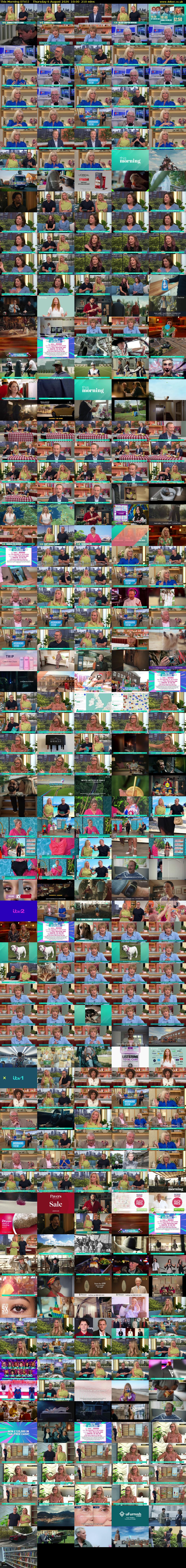 This Morning (ITV1) Thursday 6 August 2026 10:00 - 13:30
