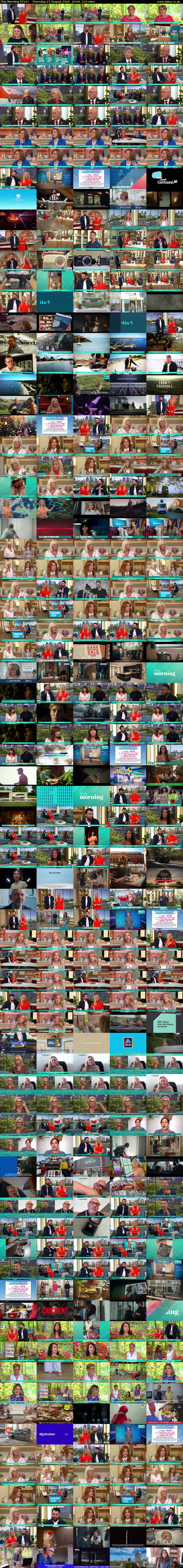 This Morning (ITV1) Thursday 27 August 2026 10:00 - 13:30