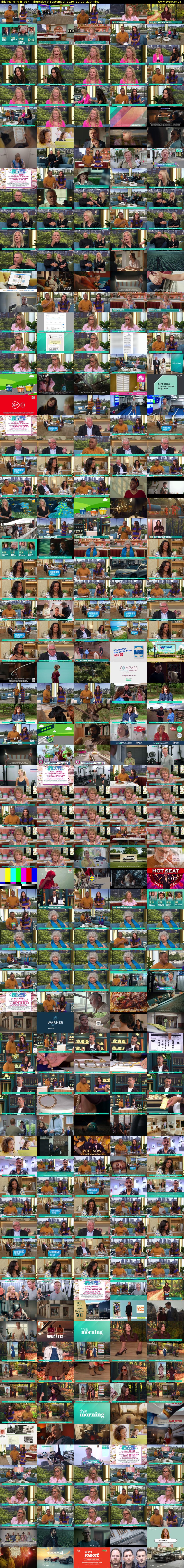 This Morning (ITV1) Thursday 3 September 2026 10:00 - 13:30