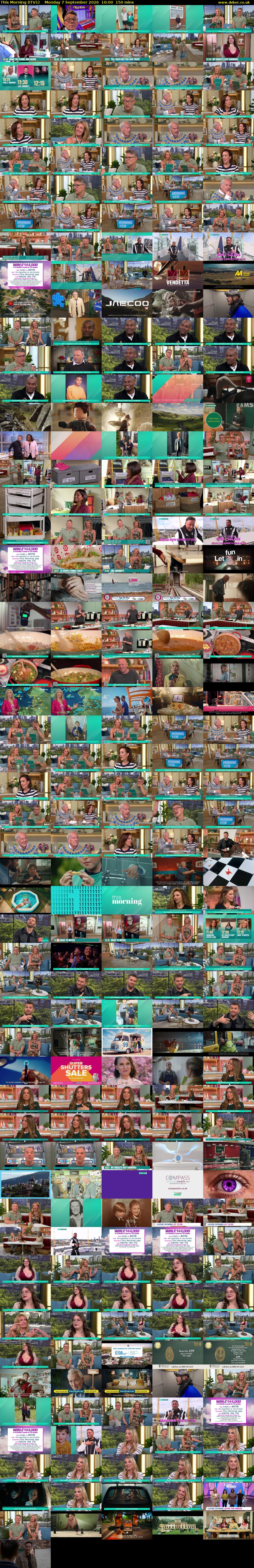 This Morning (ITV1) Monday 7 September 2026 10:00 - 12:30