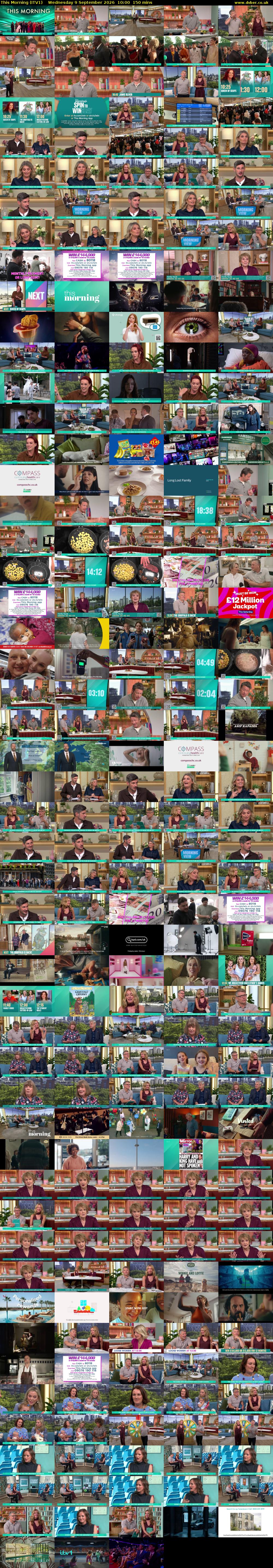 This Morning (ITV1) Wednesday 9 September 2026 10:00 - 12:30