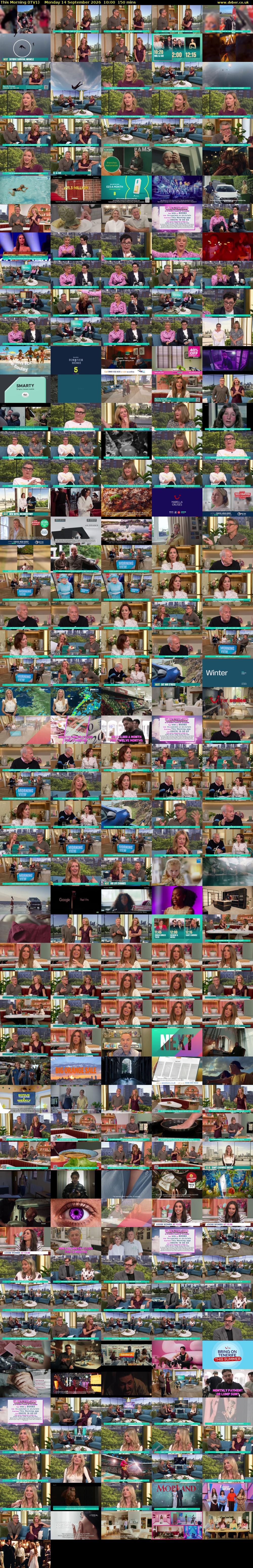 This Morning (ITV1) Monday 14 September 2026 10:00 - 12:30