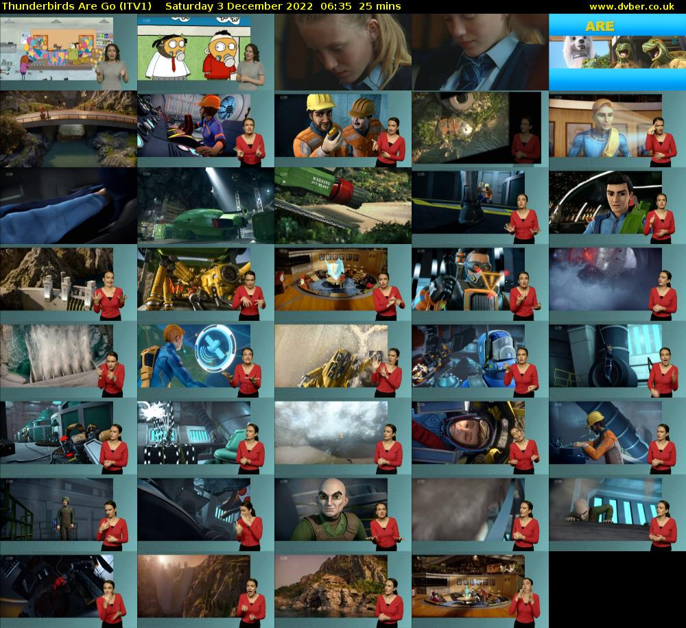 Thunderbirds Are Go (ITV1) Saturday 3 December 2022 06:35 - 07:00