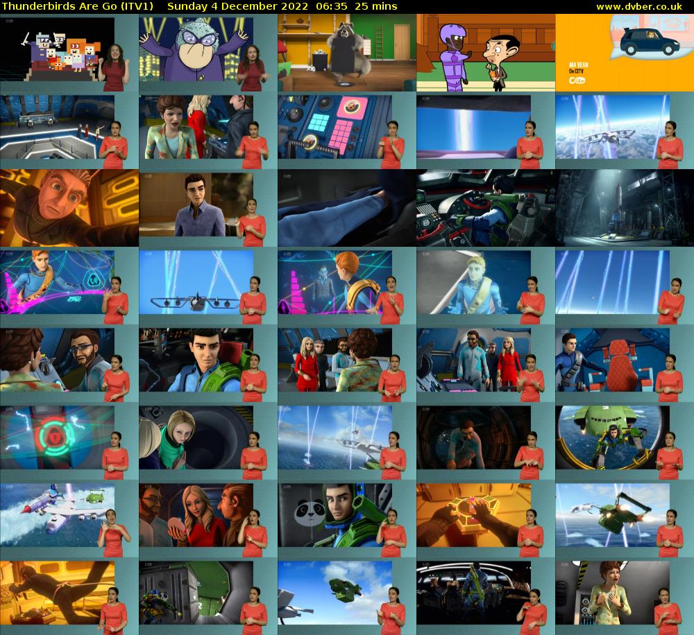 Thunderbirds Are Go (ITV1) Sunday 4 December 2022 06:35 - 07:00