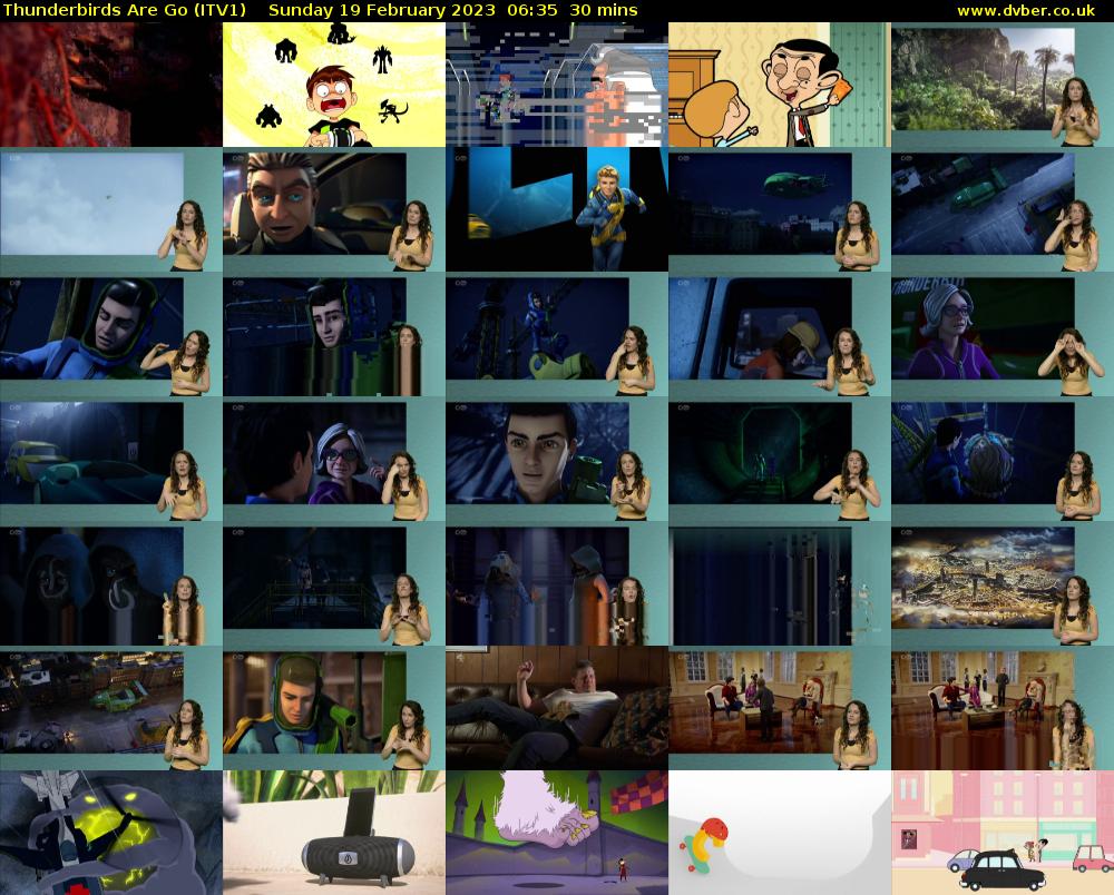 Thunderbirds Are Go (ITV1) Sunday 19 February 2023 06:35 - 07:05